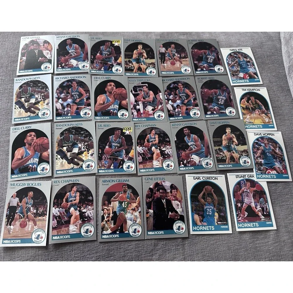 NBA Hornets Basketball Cards 1990 lot